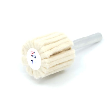 Continental Abrasives 1" x 1" x 1/4" Wool Felt Flap Wheel FW-FELT11